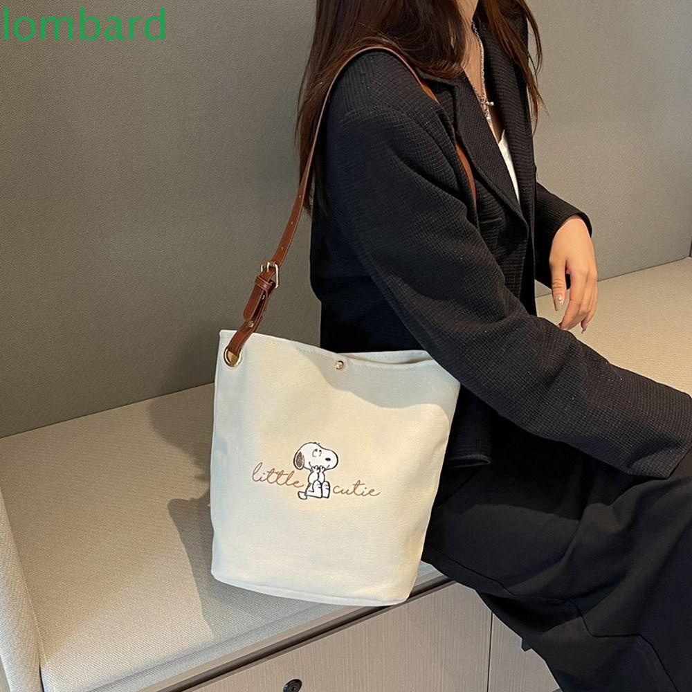 Túi Xách Mua Sắm Cỡ Lớn In Họa Tiết Chó Snoopy Dễ Thương Cho Nữ