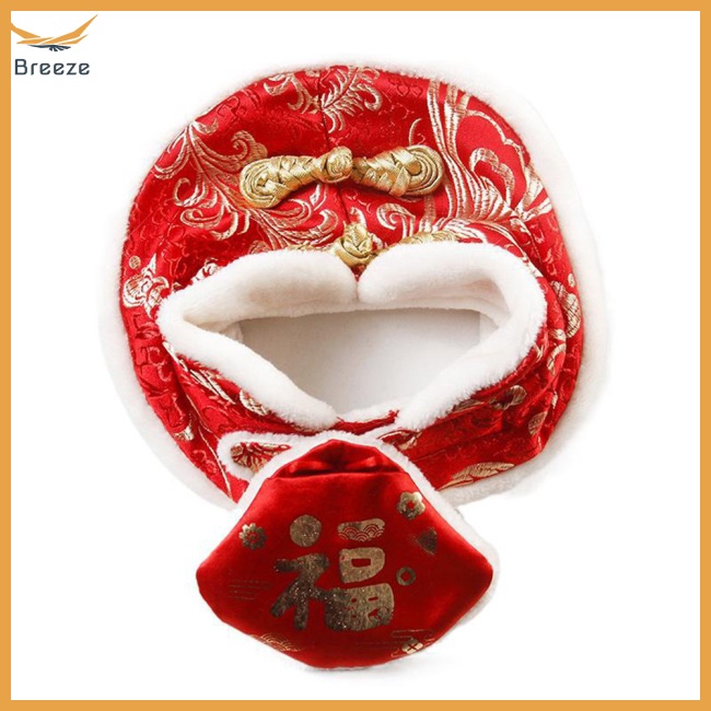 Áo Choàng May Mắn Phong Cách Năm Mới Trung Hoa Chống Mài Mòn Kích Thước Có Thể Điều Chỉnh Cho Thú Cưng