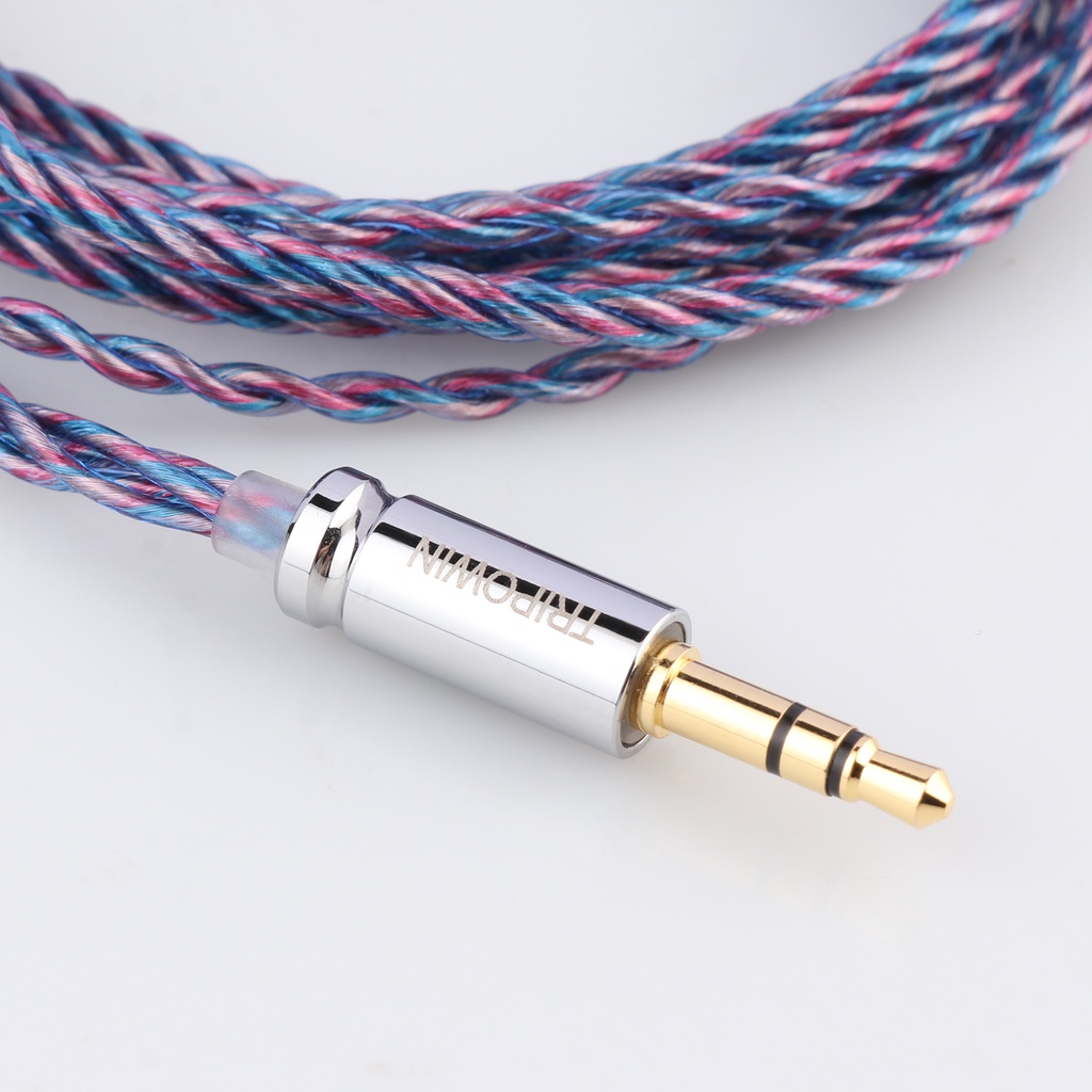 Tripowin Sirene 4 Cores IEM Cable 24AWG OFC Replacement Cable 32 Wires Per Core with PVC Cover for In Ear Monitor Audiophile