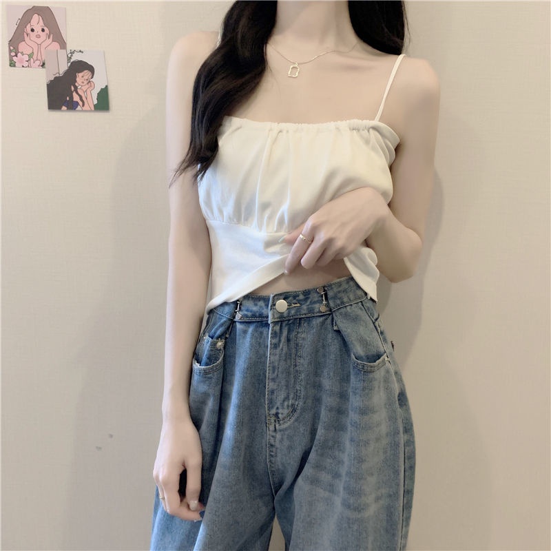 Áo Dệt Kim Sát Nách Dáng Ngắn Phong Cách Pháp Thời Trang Cho Nữ