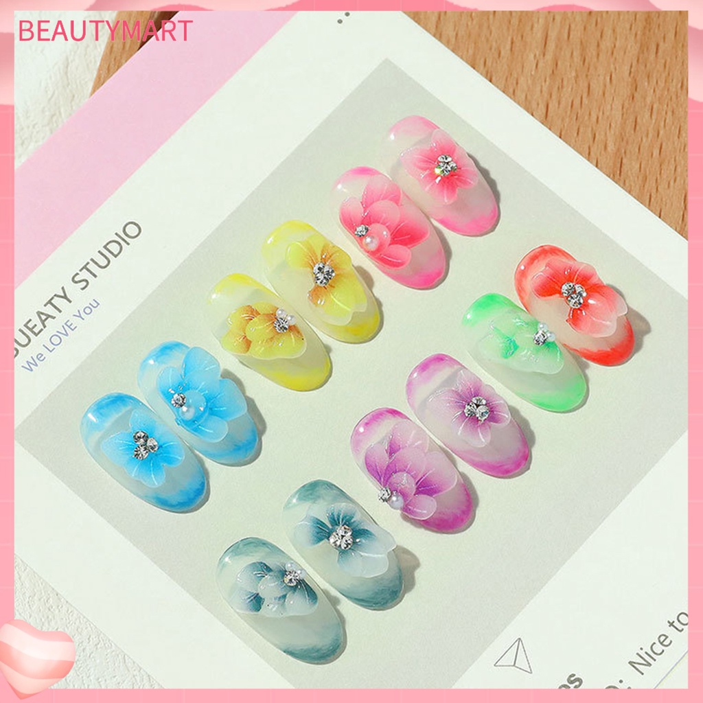 1 Bộ Miếng Dán Trang Trí Móng Tay Hình Bướm Bằng Nhựa Resin Siêu Mỏng Dành Cho Bạn Gái