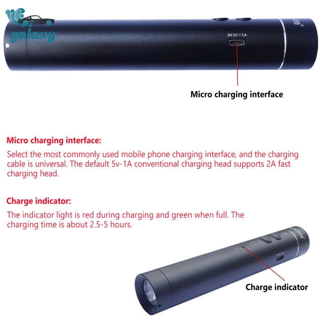 Galaxy Còi Điện Tử Bằng Hợp Kim Nhôm Độ Sáng Cao Có Thể Điều Chỉnh