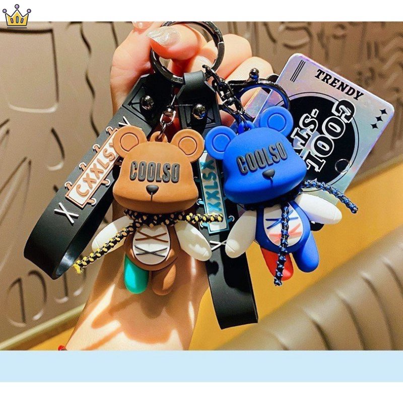 Móc Chìa Khóa Xe Hơi Hình Gấu Hoạt Hình Sáng Tạo Thời Trang Cho Cặp Đôi JP5