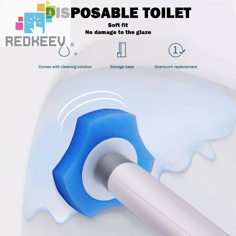 Set 10 Đầu Cọ Vệ Sinh Toilet Dùng Một Lần Tiện Dụng