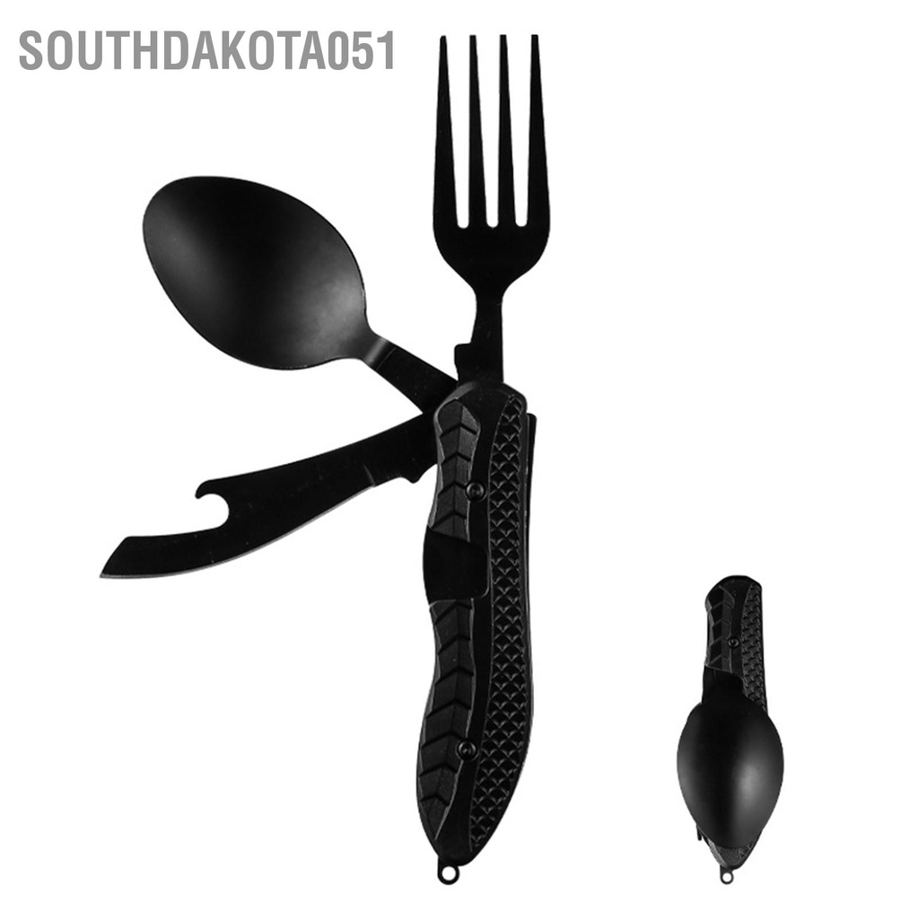 Southdakota051 Dụng Cụ Cắm Trại 4 Trong 1 Bằng Thép Không Gỉ Có Thể Gập Lại Tháo Rời Dao Đa Năng Cho Du Lịch Dã Ngoại Ngoài Trời