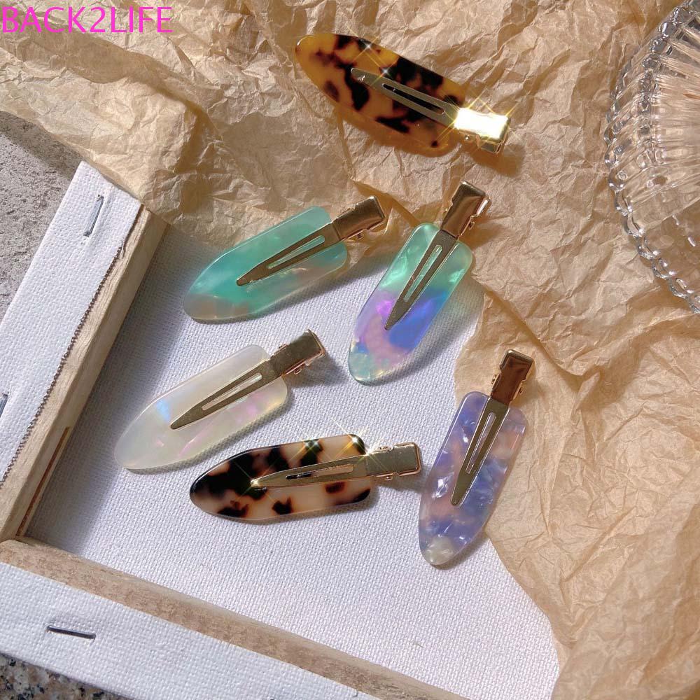 BACK2LIFE Kẹp Tóc Không Đường May Họa Tiết Da Báo Đơn Giản Dành Cho Nữ