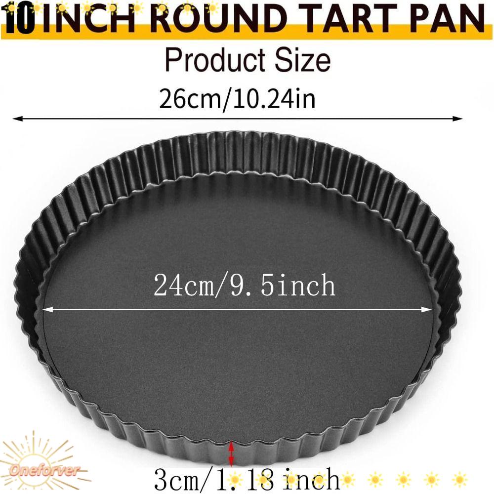 Khuôn Thép Carbon Màu Đen 10 Inch Chống Dính Có Thể Tháo Rời Đáy Tiện Dụng Cho Nhà Bếp