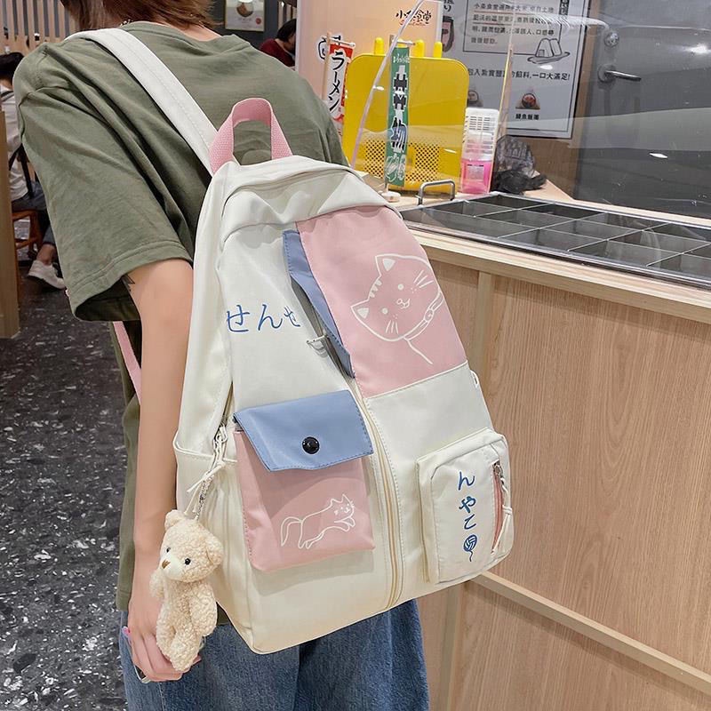 College student schoolbag female Korean version junior high school backpack cute little fresh backpack