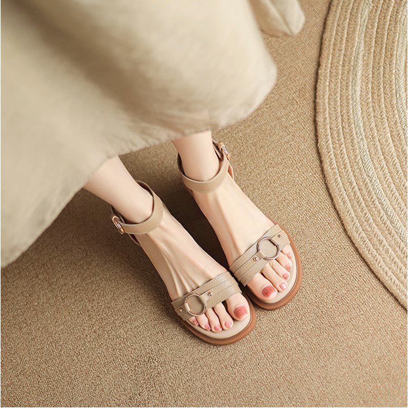 Tóc Thẳng Của Nhà Máy Duoya ~ [Hàng Có Sẵn] Cục Dự Trữ Manager!Slimmer Look ~ Sandal Cao Gót Hở Ngón Bằng Da Mềm Mại Thời Trang Mùa Hè Đơn Giản Dễ Phối Đồ Dành Cho Nữ