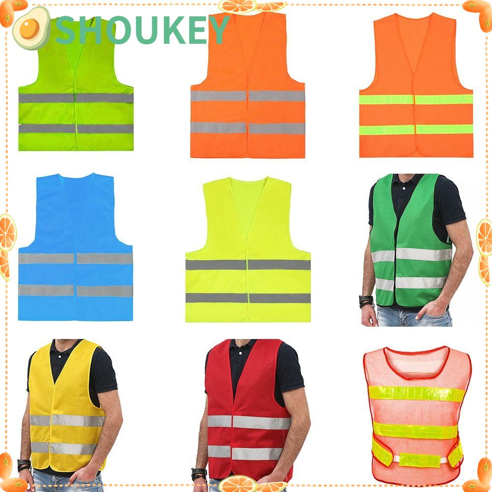 SHOUKEY Áo Bảo Hộ Phản Quang Không Tay An Toàn Khi Đi Xe Đạp