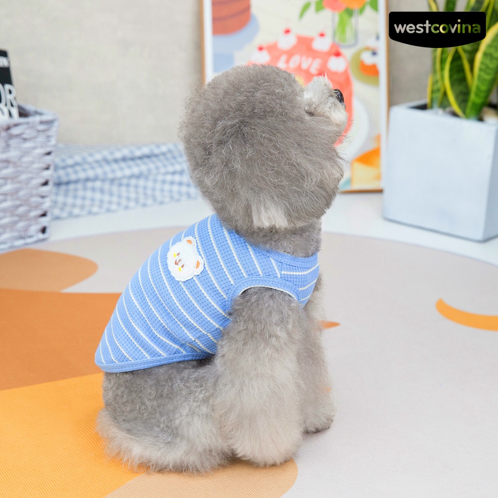 [COD]♞Áo Thun Cotton Thoáng Khí In Hình Gấu Dễ Thương Cho Thú Cưng