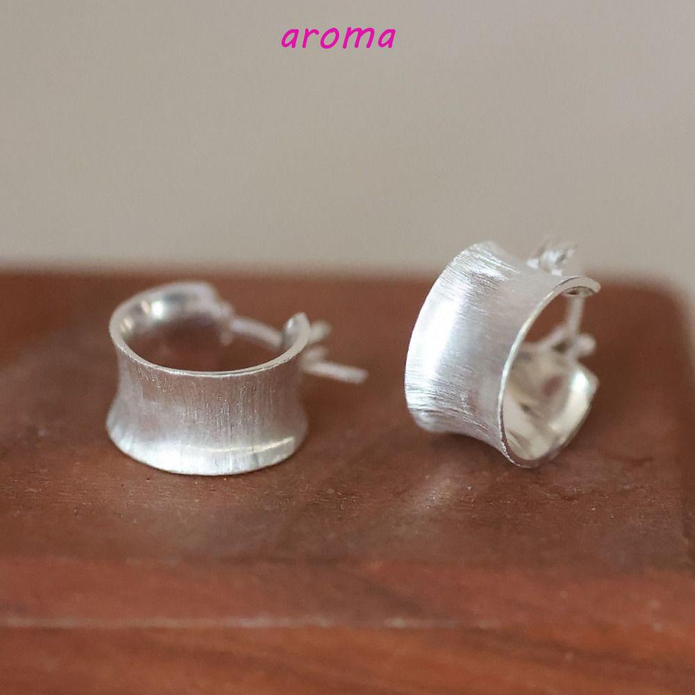AROMA Khuyên Tai Kim Loại Kết Cấu Duyên Dáng Thanh Lịch Dành Cho Nữ