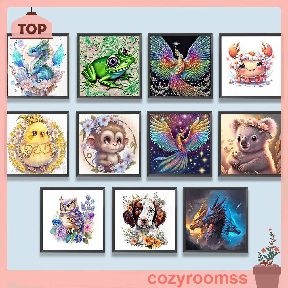 Tranh Đính Đá Kim Cương Toàn Bộ 5D DIY Hình Vẽ Động Vật