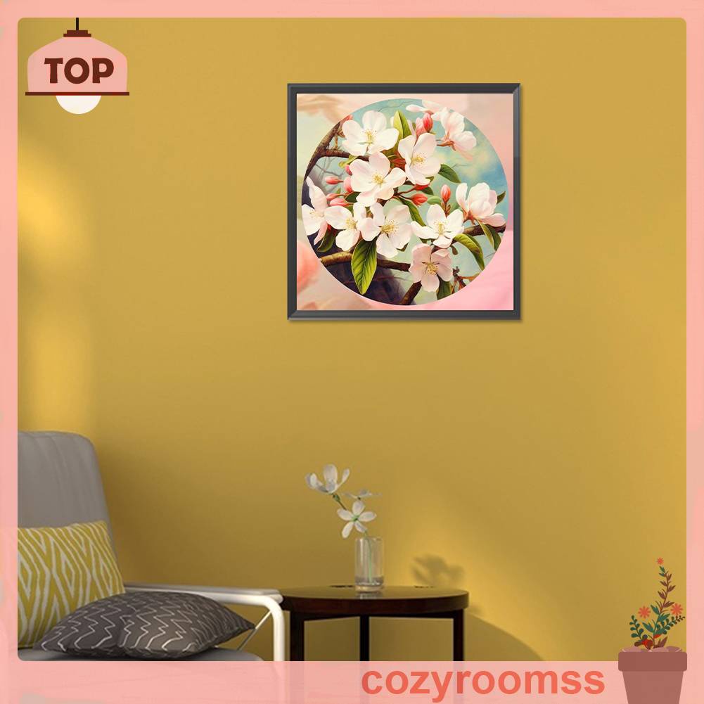 Tranh Đính Đá Kim Cương Toàn Bộ 5D DIY Hình Vẽ Hoa Trang Trí Nhà Cửa