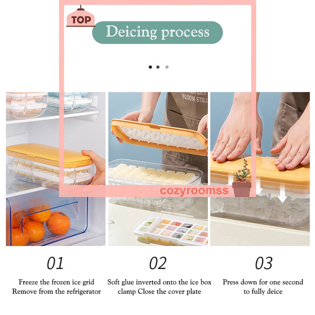 Khay Silicone Làm Đá Viên 24 / 48 Ô Chống Rò Rỉ