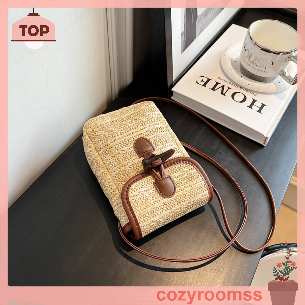 Túi Đeo Chéo Đan Lát Phong Cách Bohemian Thanh Lịch Dành Cho Nữ