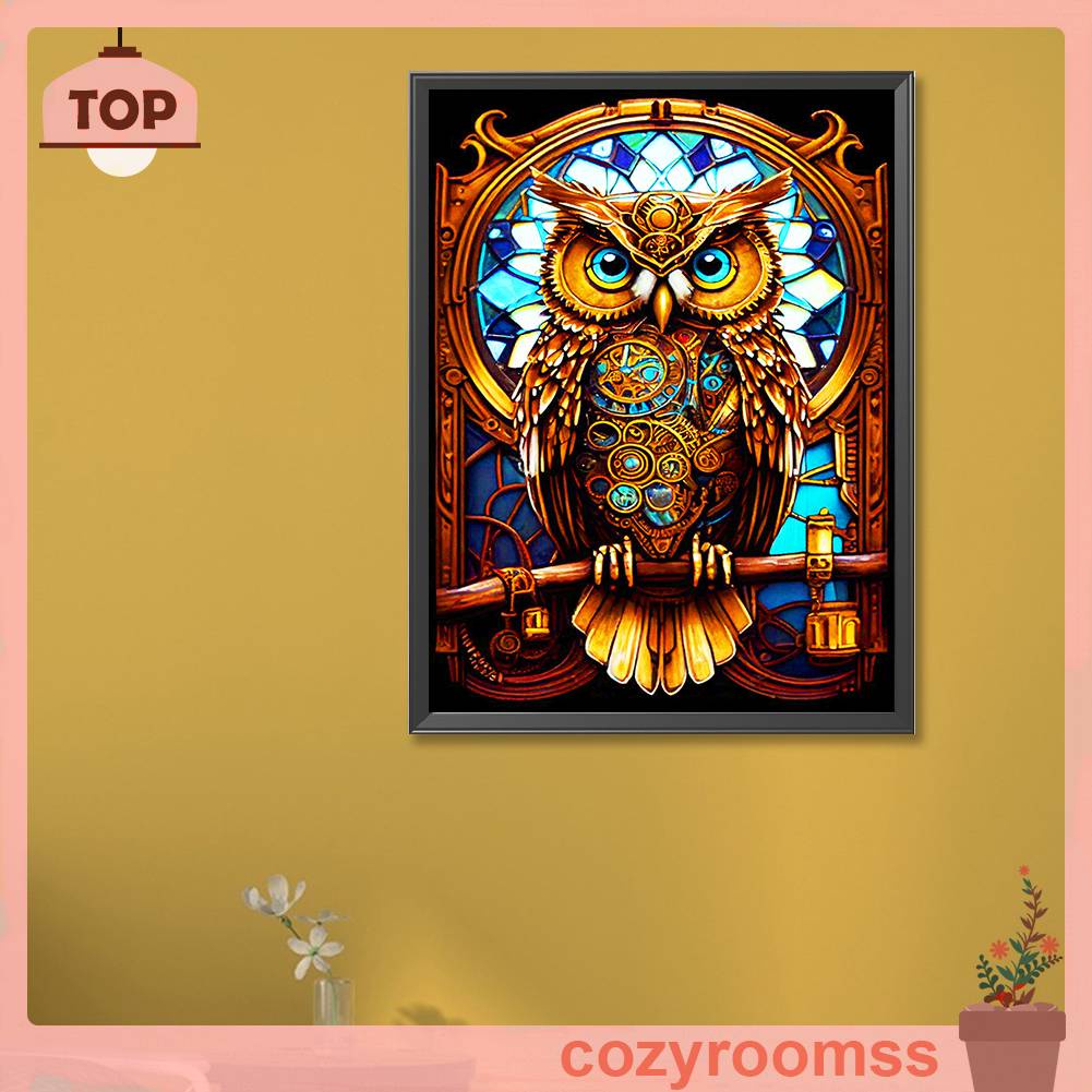 Tranh Đính Đá Kim Cương Toàn Bộ 5D DIY Hình Vẽ Con Cú