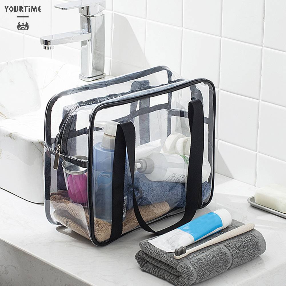 Túi Đựng Mỹ Phẩm Bằng PVC Trong Suốt Đa Năng Có Khóa Kéo Tiện Dụng Cho Nữ