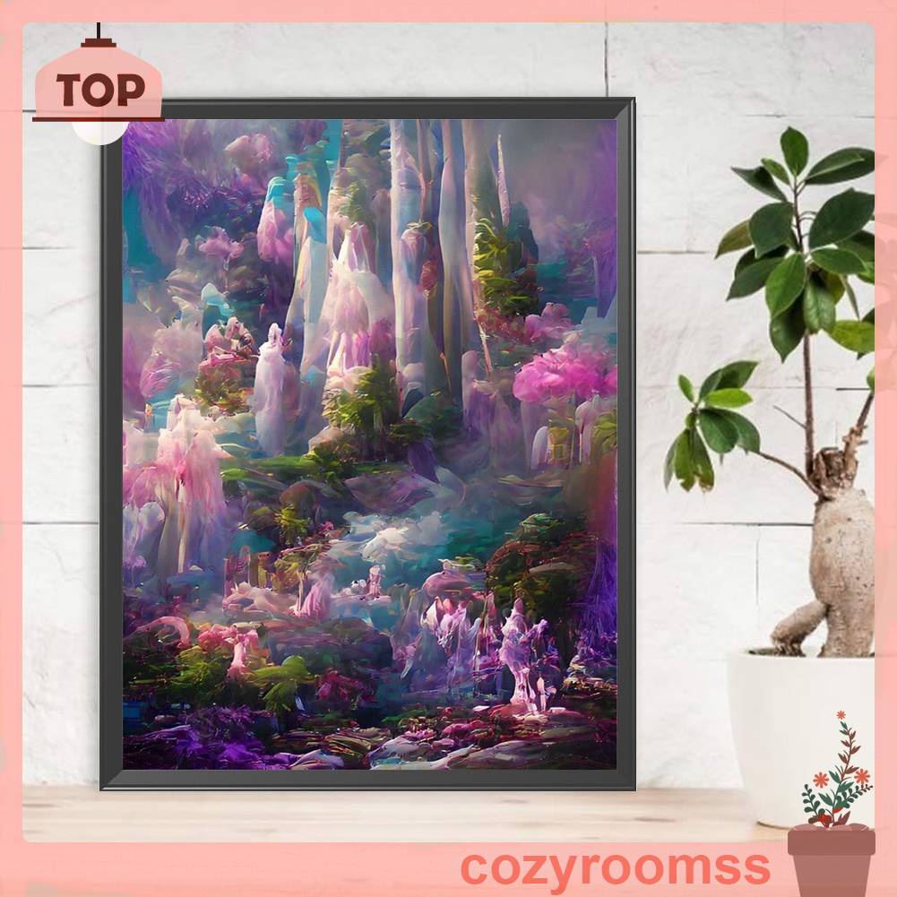 Tranh Đính Đá Kim Cương Toàn Bộ 5D DIY Hình Vẽ Phong Cảnh Trang Trí Nhà Cửa