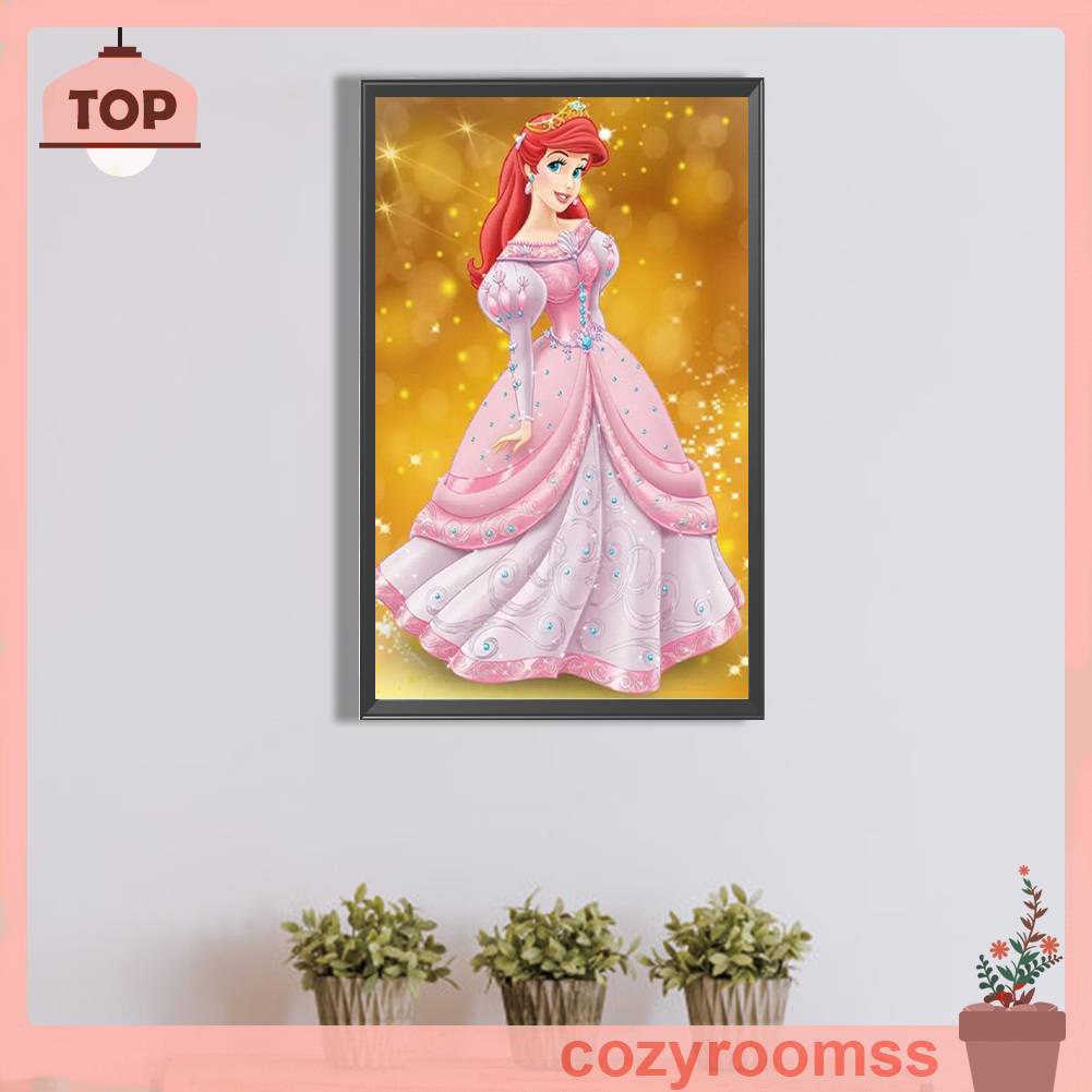 Tranh Đính Đá Kim Cương Toàn Bộ 5D DIY Hình Vẽ Công Chúa Belle