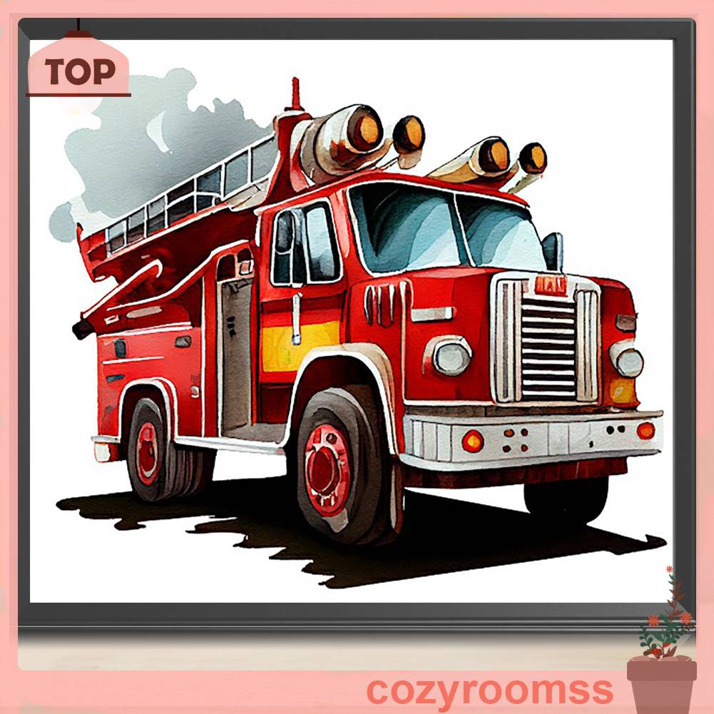 Tranh Đính Đá Kim Cương Toàn Bộ 5D DIY Hình Vẽ Lửa Trang Trí Nhà Cửa