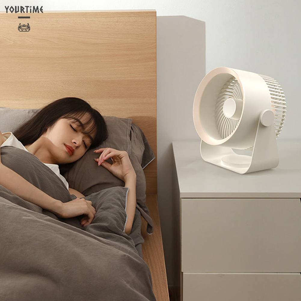 Quạt Điện Để Bàn 3 Tốc Độ 4000mAh Sạc Cổng USB Gắn Tường / Để Tuần Hoàn Không Khí