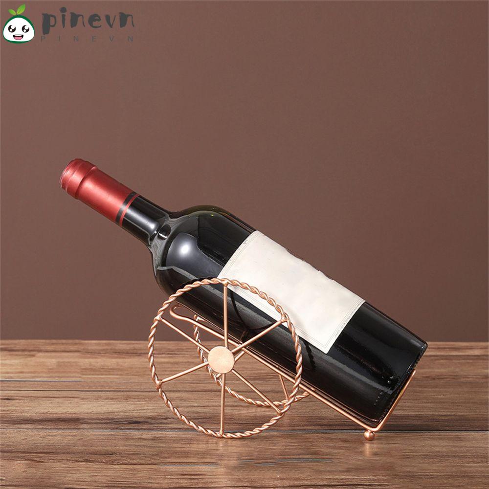 PINEVN Giá Đỡ Chai Rượu Vang Bằng Sắt Phong Cách Vintage