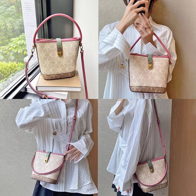 Túi Xách Đeo Vai Nhiều Ngăn Màu Tương Phản Thời Trang Mới Cho Nữ