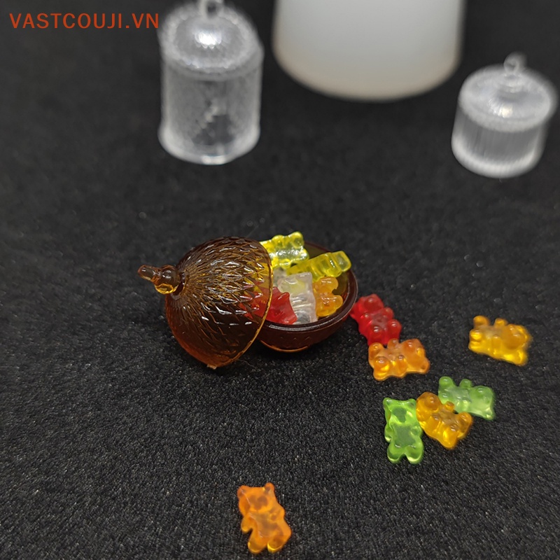 Mô Hình Hũ Kẹo / Thức Ăn Mini Bằng Silicon Độc Đáo Trang Trí Nhà Búp Bê