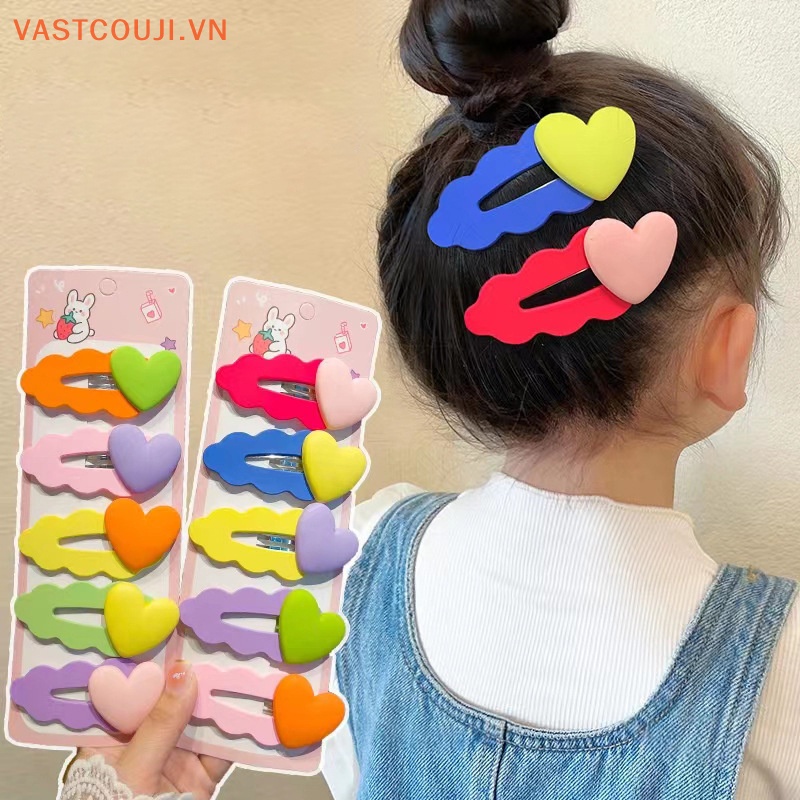 1 Bộ Kẹp Tóc Nhiều Màu Sắc Dễ Thương Cho Bé Gái