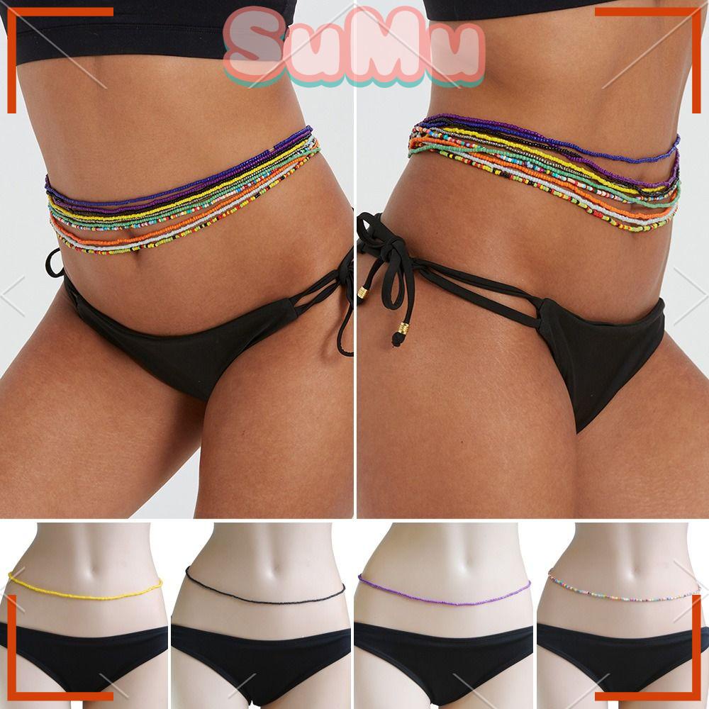 SUMU Dây Chuyền Bodychain Đính Hạt Phong Cách Bohemian Thời Trang Quyến Rũ Cho Nữ