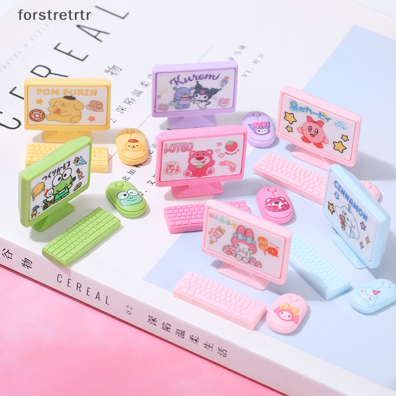 Bộ Bàn Phím + Chuột + Màn Hình Mini Trang Trí Nhà Búp Bê