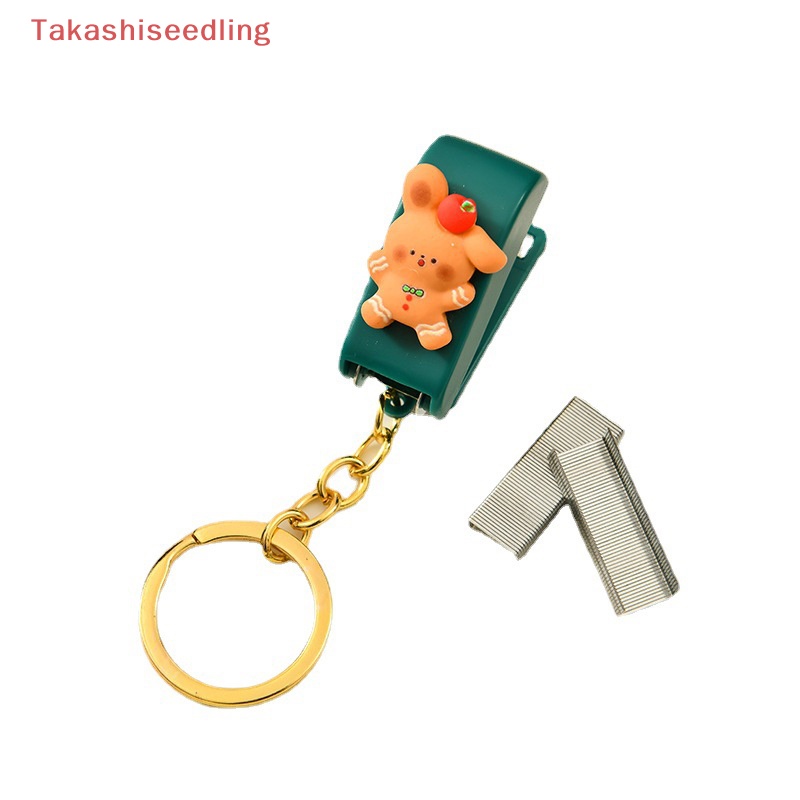 (Takashiseedling) Dụng Cụ Dập Ghim Mini Họa Tiết Giáng Sinh Dễ Thương Di Động Sắp Xếp Gọn Gàng Có Móc Khóa Cho Học Sinh / Văn