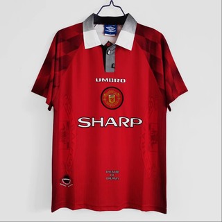 Áo bóng đá đội nhà manchester united 1996 / 97 phong cách retro