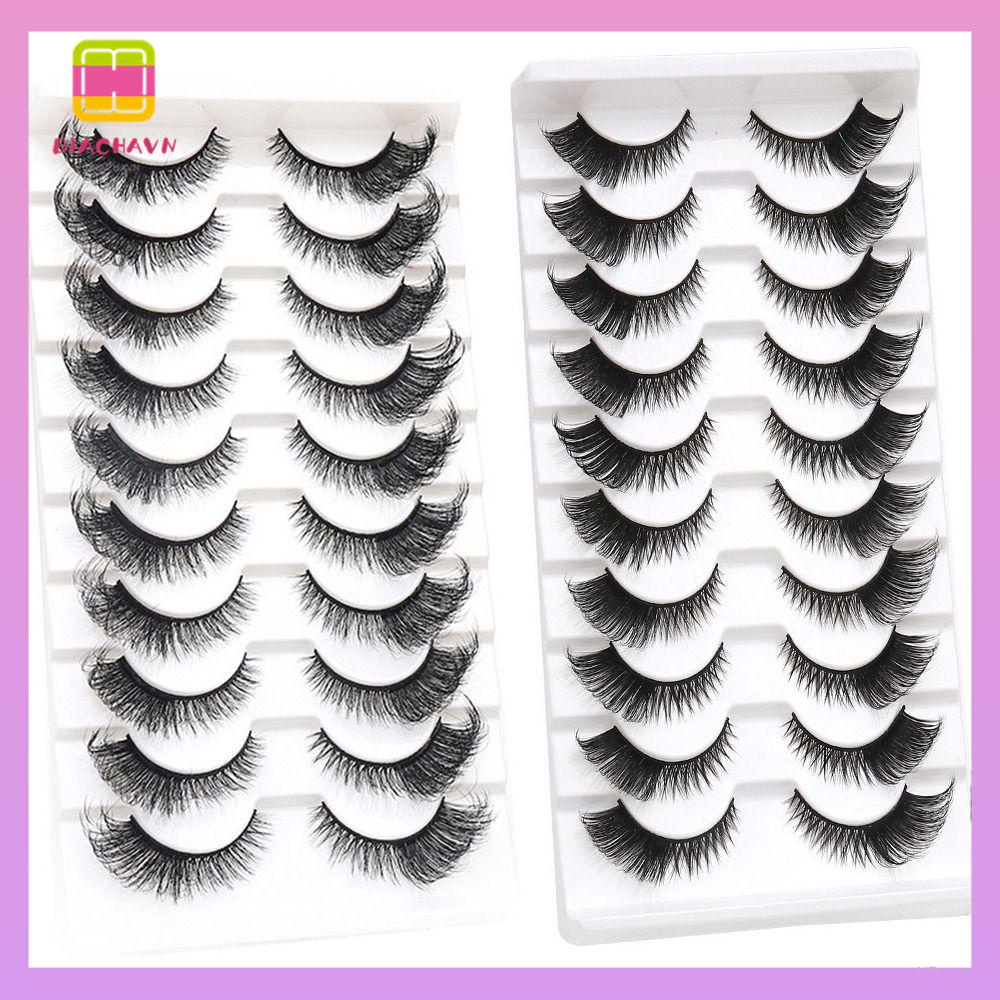 DIACHAVN Set 10 Cặp Lông Mi Giả Mềm Mại Trang Điểm Tự Nhiên
