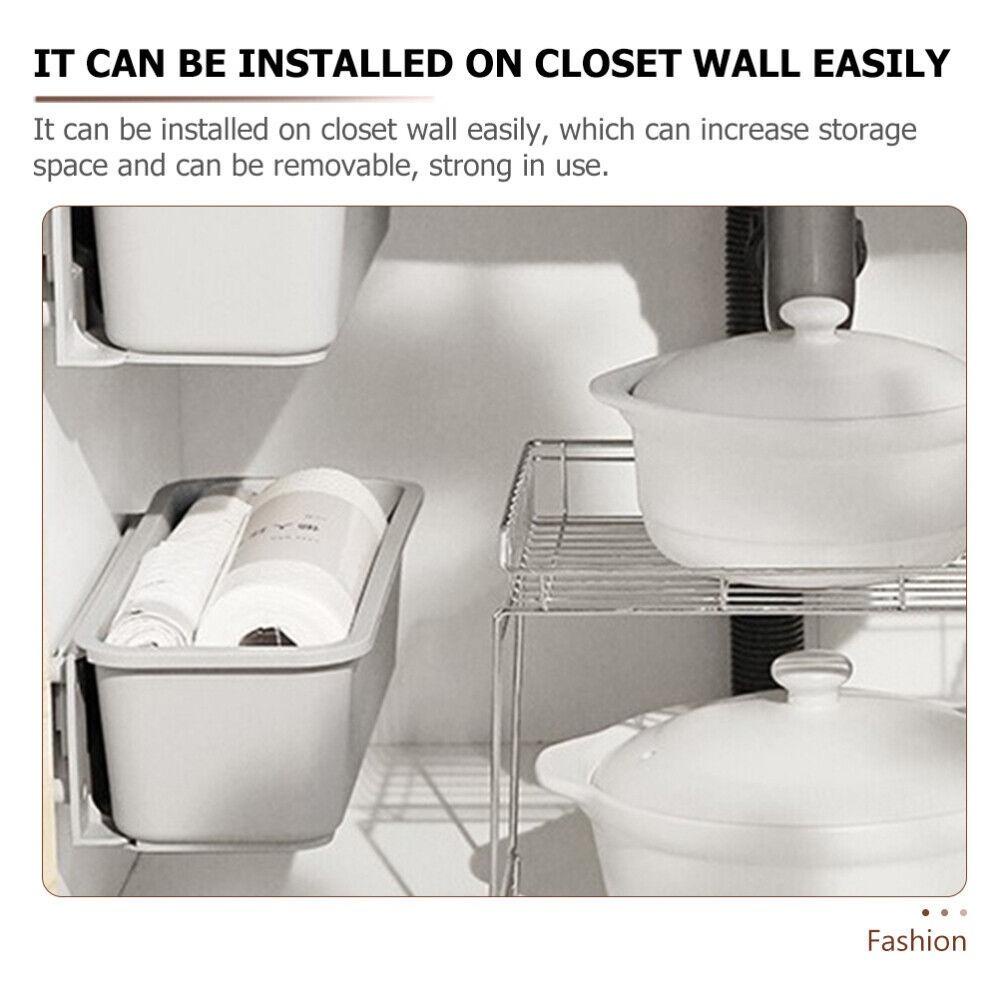 Krny Hộp Đựng Đồ Dạng Kéo Ra Ngoài Bằng PP Màu Hồng Mới Không Đục Lỗ Cho Tủ Quần Áo