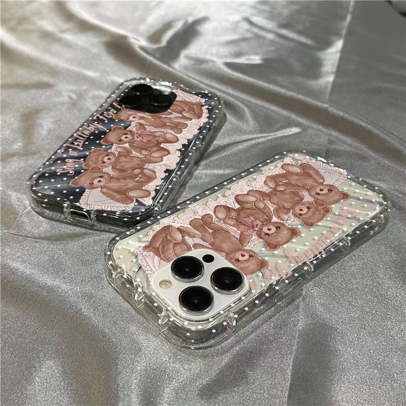 Ốp Điện Thoại Mềm Trong Suốt Hình Năm Chú Gấu Cho iPhone14promax 1312 / 11 7 / 8plus xr / sins 5XFB