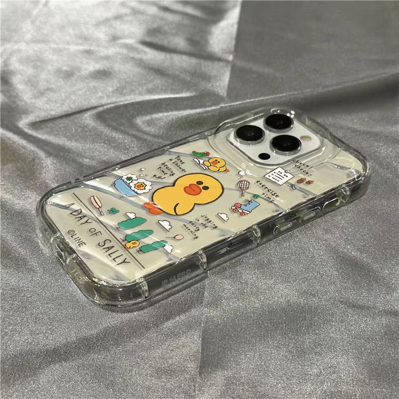 Ốp Điện Thoại Mềm Trong Suốt In Hình Chú Vịt Vàng Dễ Thương Cho iPhone14promax 1312 / 11 7 / 8plus xr / sins PHVA