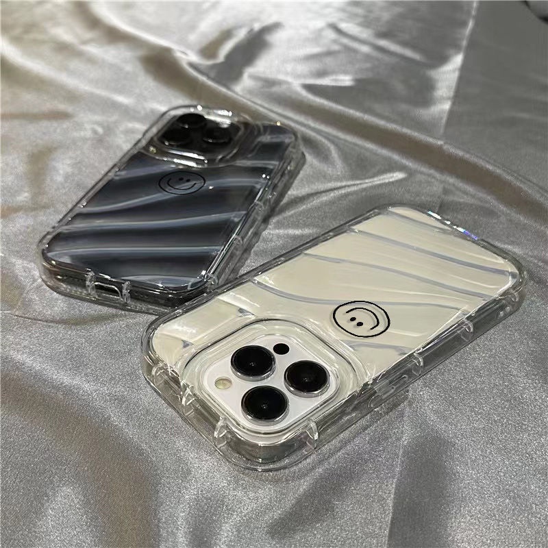 Ốp Điện Thoại Mềm Trong Suốt In Hình Mặt Cười Đơn Giản Cho Iphone 14Promax 1312 / 11 7 / 8plus xr / sins Z7HE
