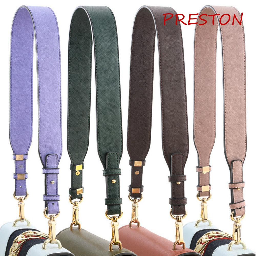 PRESTON Dây Đeo Túi Xách Bằng Da PU Màu Trơn Có Thể Điều Chỉnh Phong Cách Vintage
