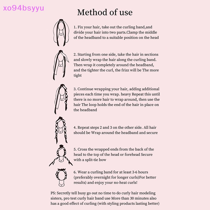 Bộ Dụng Cụ Uốn Tóc Xo94Bsyu Không Dùng Nhiệt Tiện Dụng Khi Ngủ