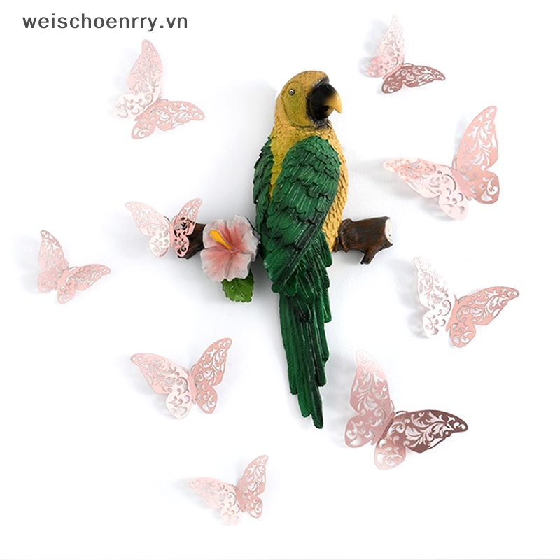 12 Sticker Hình Bướm 3D Xinh Xắn Dùng Trong Trang Trí Nội Thất