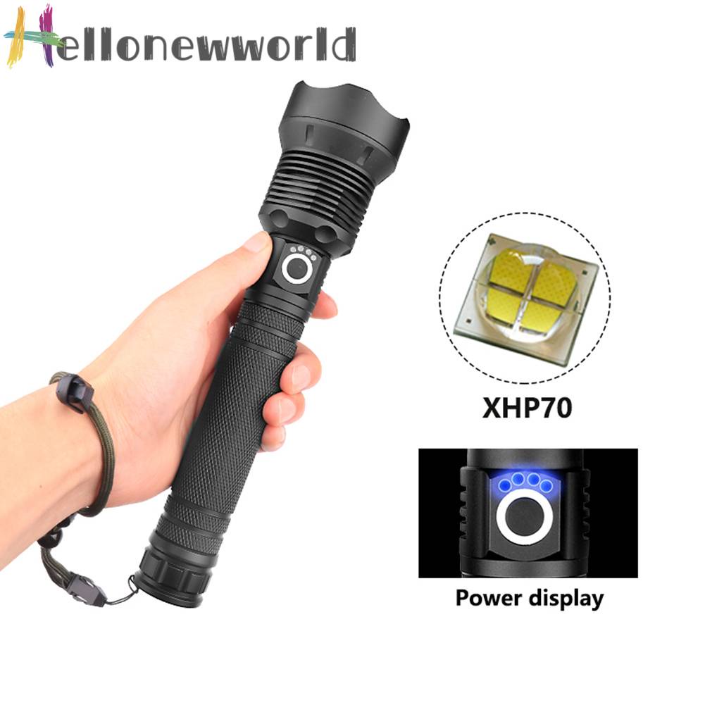 Đèn Pin XHP70 LED 3 Chế Độ 2000LM Chống Thấm Nước IPX4 Sạc USB Tiện Dụng