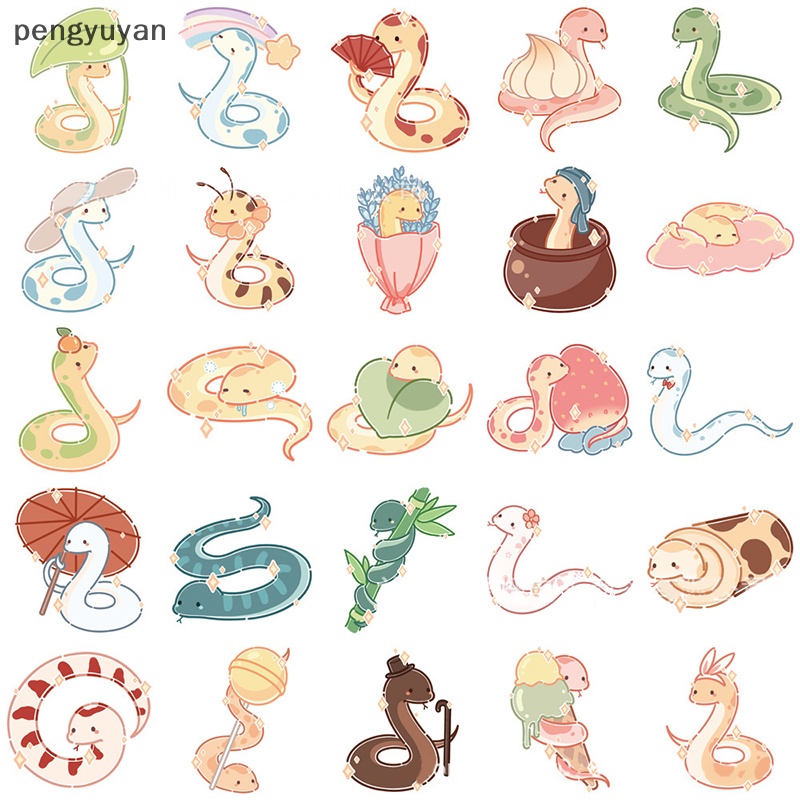 Bộ 50 Miếng Dán Trang Trí Xe Hơi Họa Tiết Hoạt Hình &amp; Động Vật Graffiti DIY