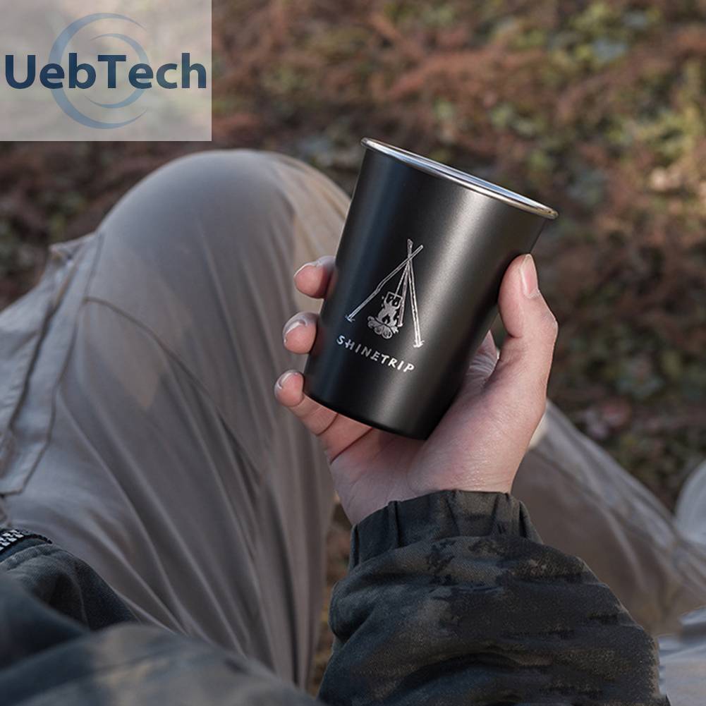 Set 4 Cốc Uống Rượu / Bia / Cà Phê Bằng Thép Không Gỉ Shinetrip Dùng Khi Đi Cắm Trại Ngoài Trời