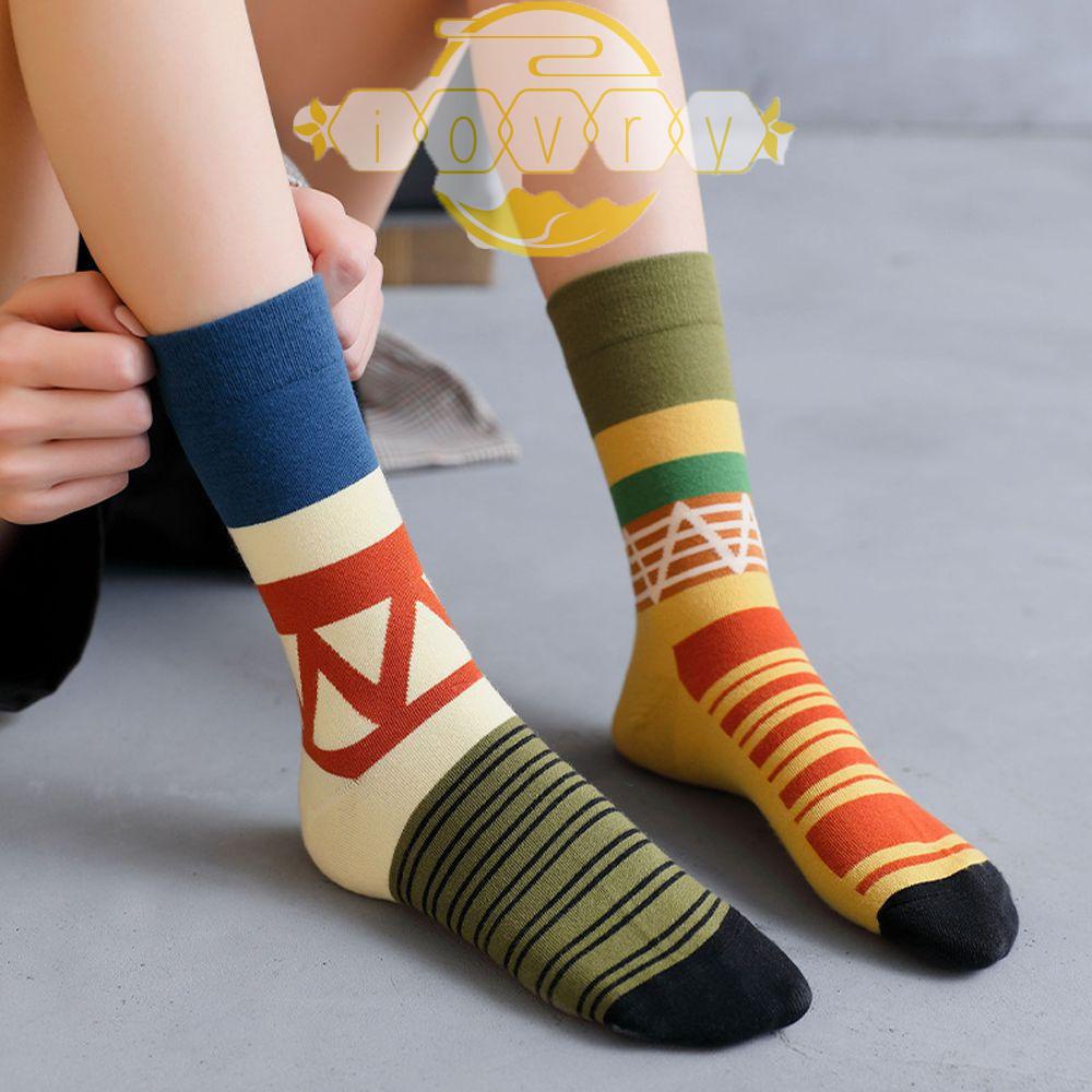 IVORY Vớ Họa Tiết Sọc Caro Thời Trang Mùa Thu Cho Cặp Đôi