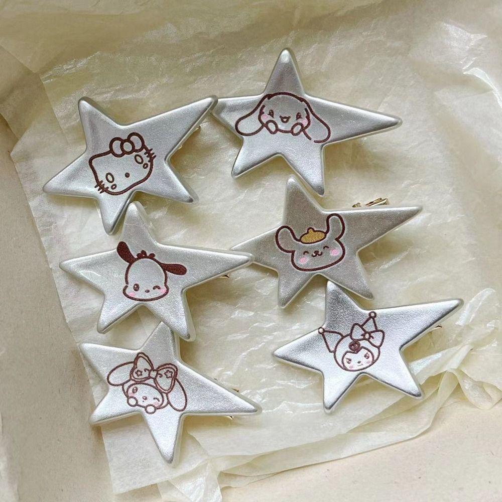 Kẹp Tóc Bằng Pc Hình Melody Kuromi / Mèo Kitty Ngọt Ngào Cho Bé Gái