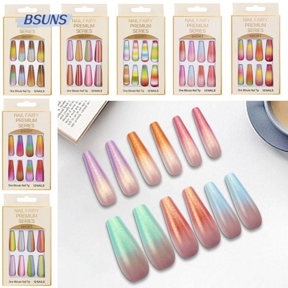 BSUNS Bộ 24 Móng Tay Giả Toàn Diện Tháo Rời Được