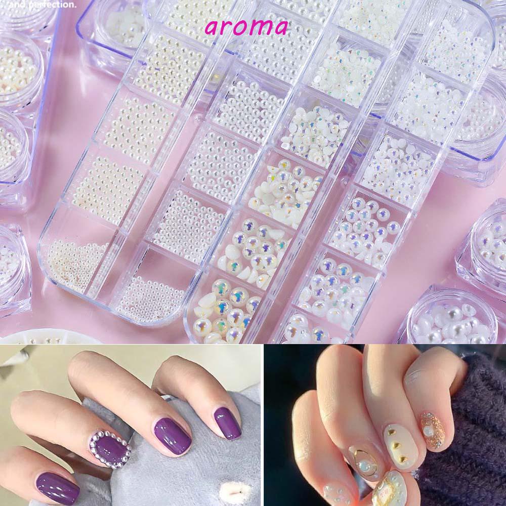 AROMA Hạt Pha Lê 3D Nhiều Kích Cỡ Đính Móng Nghệ Thuật