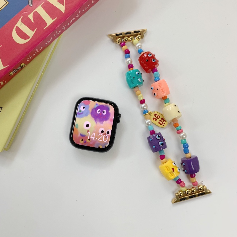 Dây Đeo Đồng Hồ Dạng Chuỗi Hạt Cho Apple Watch 8 7 6 5 4 3 49mm 45mm 44mm 42mm 41mm 40mm 38mm